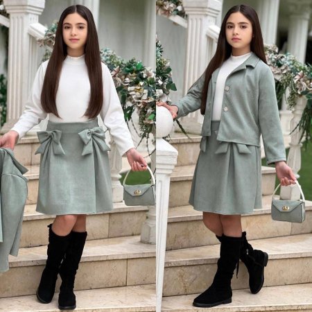 طقم بناتي 4 قطع ربيعي